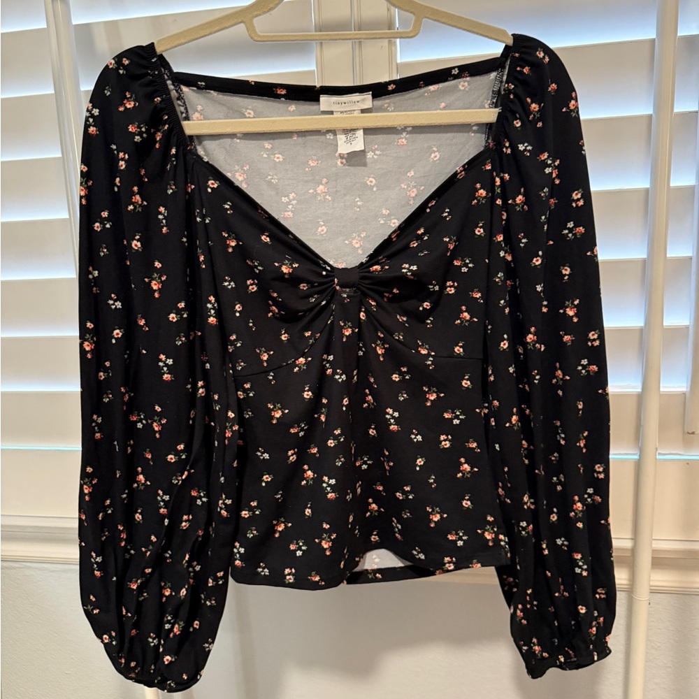 Willow Black Floral Blouse
